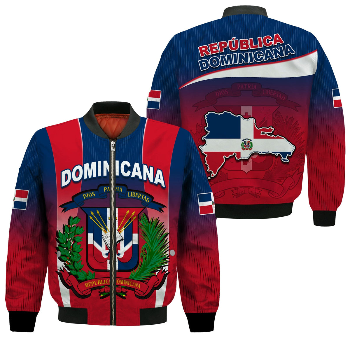 Dominican Republic Bomber Jacket Dominicana Style Sporty LT13 - Wonder Print Shop