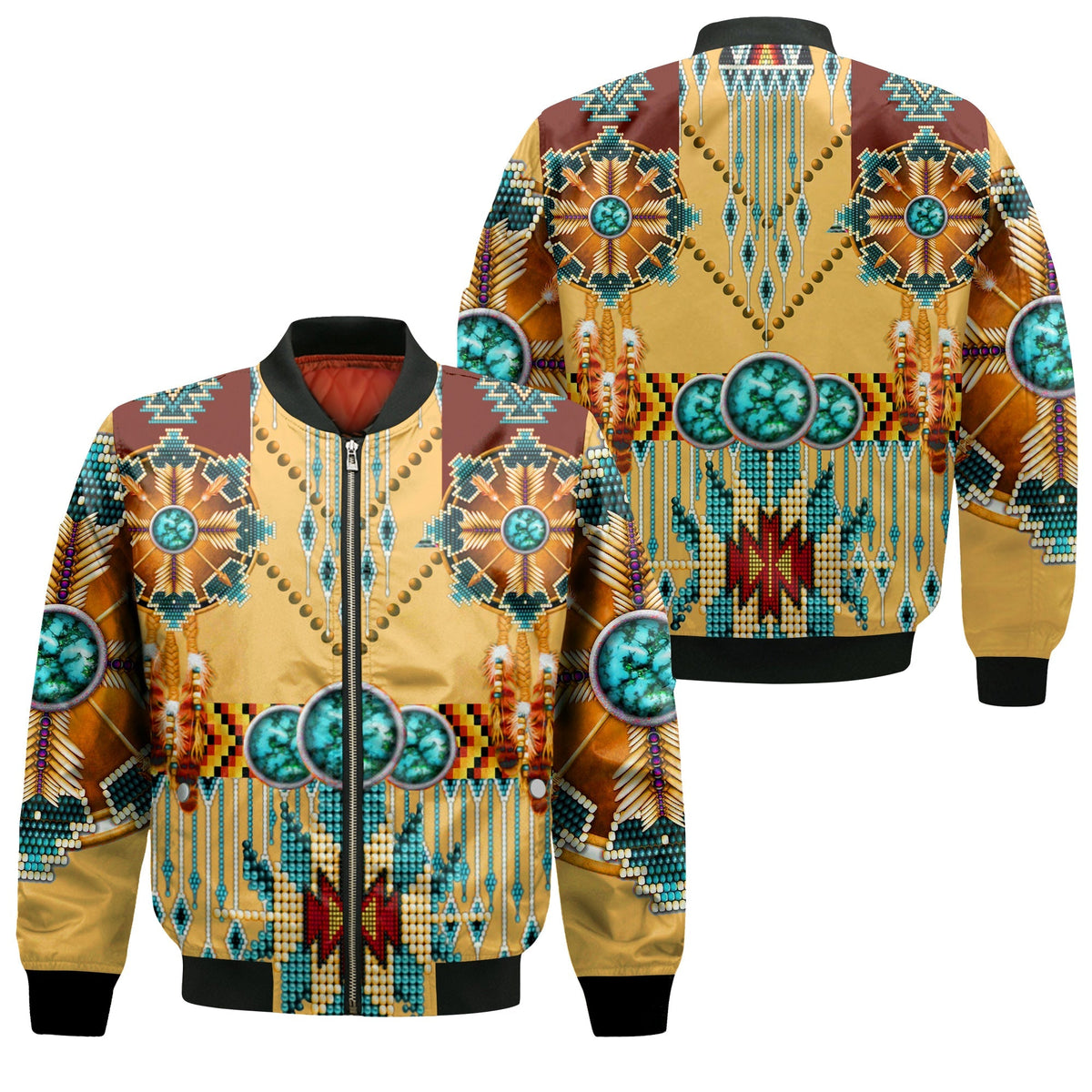 Native American Bomber Jacket Dream Catchers Indigenous LT13 - Wonder Print Shop
