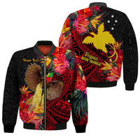 Custom Personalised Papua New Guinea Bomber Jacket Bird of Paradise LT13 - Wonder Print Shop