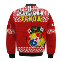 Tonga Rugby Bomber Jacket Mate Maa Tonga Pacific Ngatu White - Wonder Print Shop
