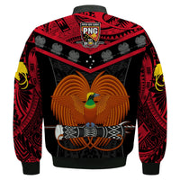 Papua New Guinea Rugby Bomber Jacket PNG Kumuls Bird Of Paradise Black - Wonder Print Shop