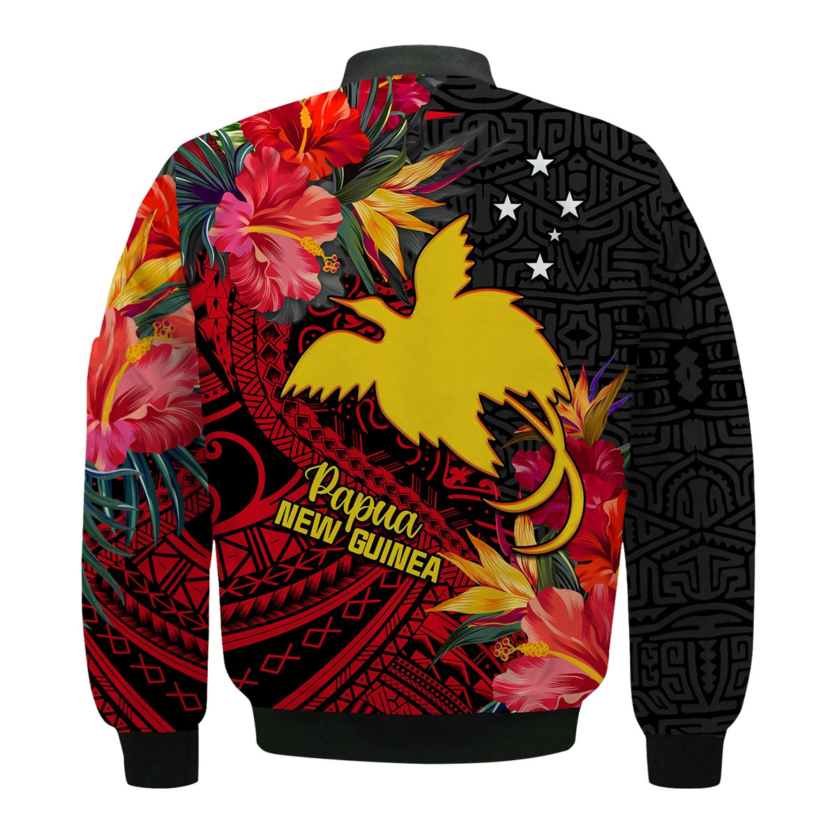 Custom Personalised Papua New Guinea Bomber Jacket Bird of Paradise LT13 - Wonder Print Shop