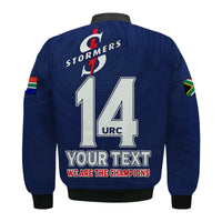 (Custom Text And Number) Stormers South Africa Rugby Bomber Jacket We Are The Champions URC Unity - Wonder Print Shop