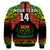 Custom Text And Number Samoa Rugby Bomber Jacket Teuila Torch Ginger Gradient Style - Wonder Print Shop