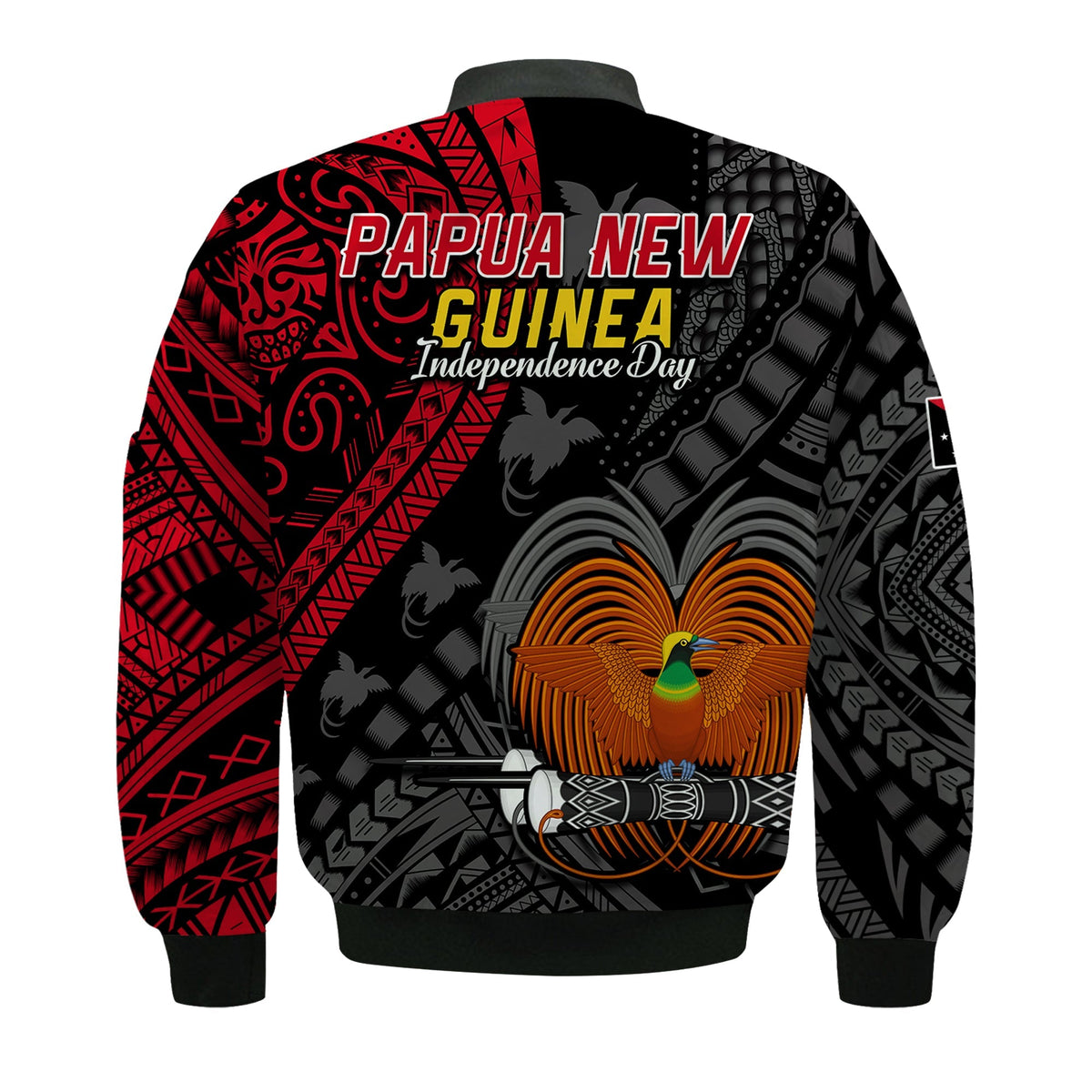 Papua New Guinea Bomber Jacket Raggiana Birds Of Paradise Happy 47th Independence Day LT13 - Wonder Print Shop
