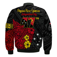 Custom Personalised Papua New Guinea Anniversary Bomber Jacket 47th Independence Day Since 1975 LT13 - Wonder Print Shop
