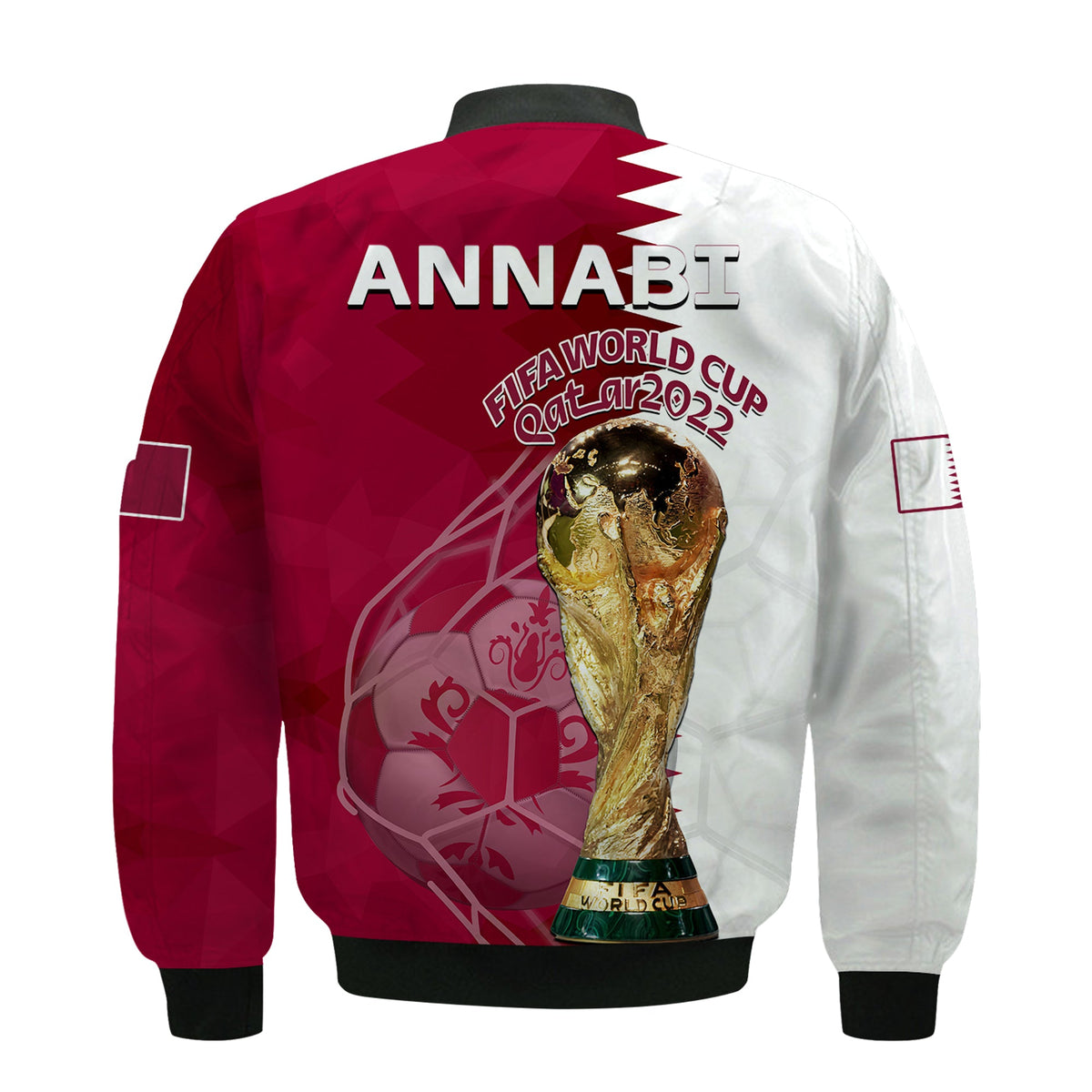 Qatar Football Bomber Jacket Annabi Champions Proud WC 2022 - Wonder Print Shop