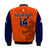 (Custom Text And Number) Netherlands Cricket Bomber Jacket ODI Simple Orange Style - Wonder Print Shop