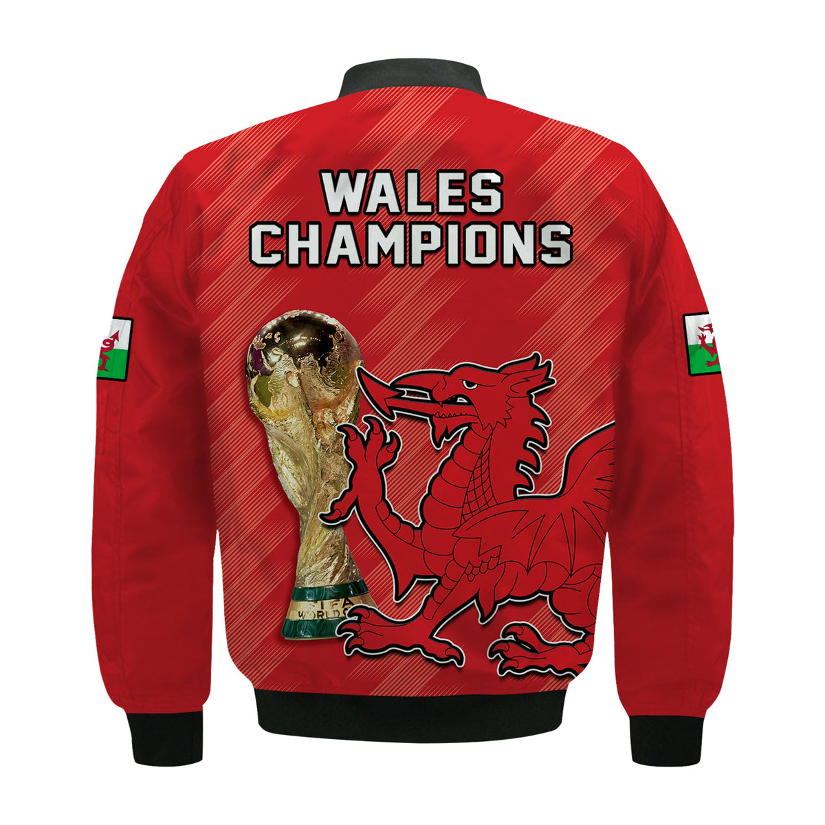 Wales Football Bomber Jacket Cymru Champions World Cup 2022 - Wonder Print Shop
