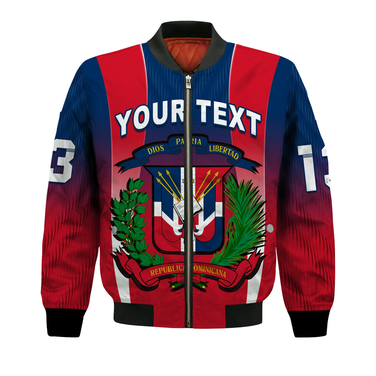 (Custom Personalised) Dominican Republic Bomber Jacket Dominicana Style Sporty LT13 - Wonder Print Shop