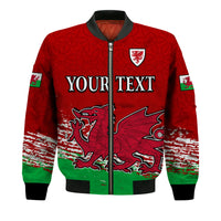 (Custom Personalised) Wales Football 2022 Bomber Jacket Come On CYMRU The Red Wall LT13 - Wonder Print Shop