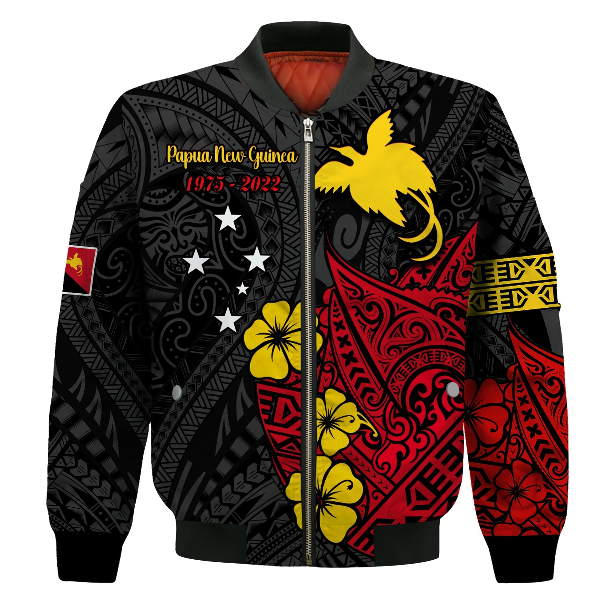 Papua New Guinea Anniversary Bomber Jacket 47th Independence Day Since 1975 LT13 - Wonder Print Shop