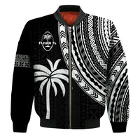 Custom Text and Number Fiji Rugby Sevens Bomber Jacket Fijian 7s Tapa Polynesian LT13 - Wonder Print Shop