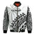 Custom Text And Number Fiji Rugby Bomber Jacket Fijian Cibi Dance Tapa Pattern White - Wonder Print Shop