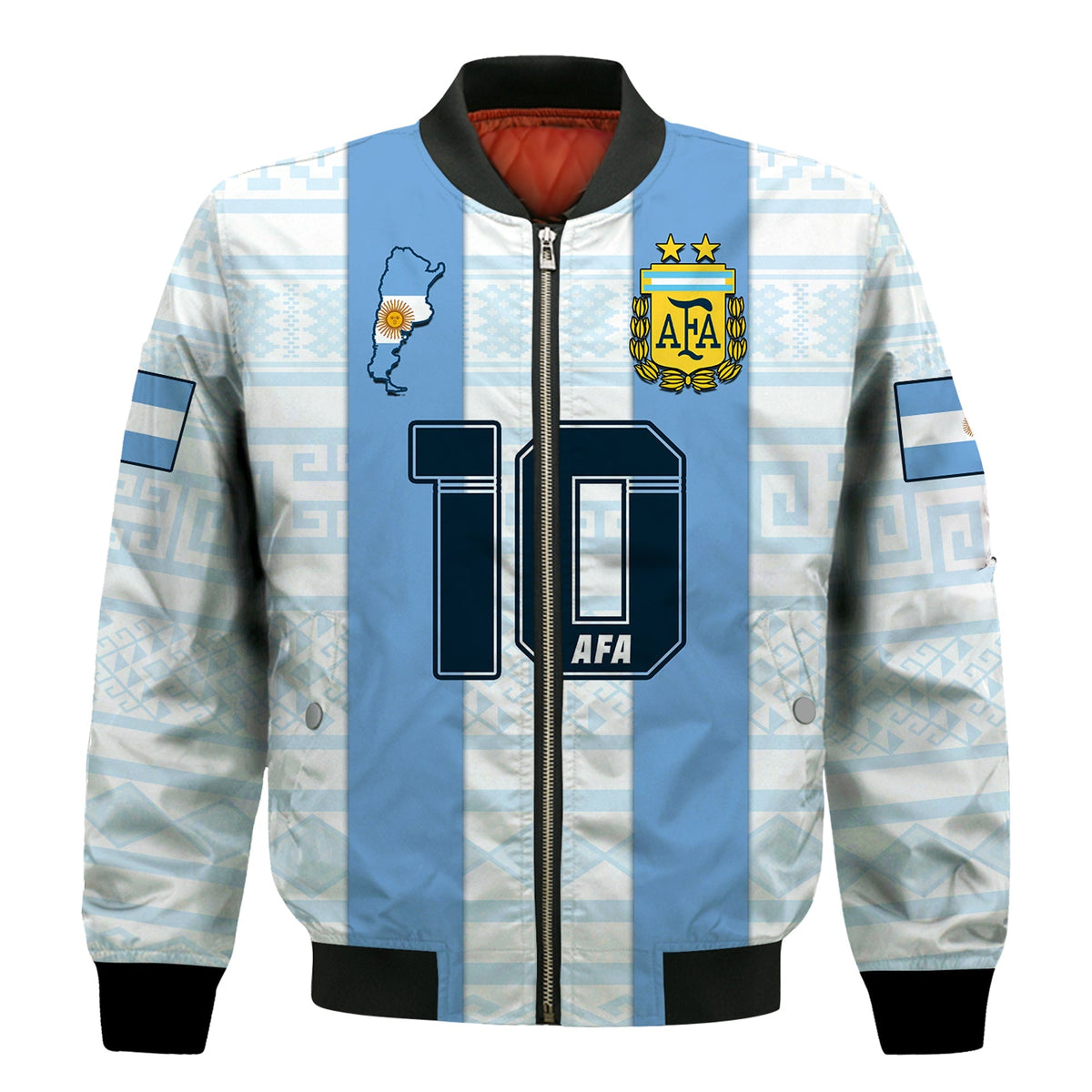 (Custom Text And Number) Argentina Football 2022 Bomber Jacket Vamos La Albiceleste - Wonder Print Shop