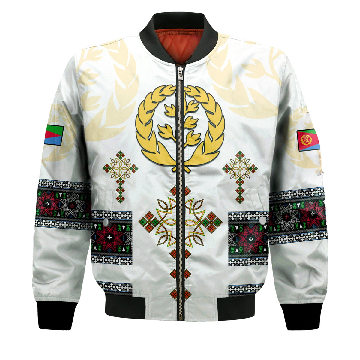 Eritrea Cross Bomber Jacket Independence Day Proud Eritrean LT13 - Wonder Print Shop