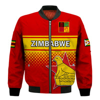 (Custom Text And Number) Zimbabwe Cricket Bomber Jacket The Chevrons ODI Style - Wonder Print Shop