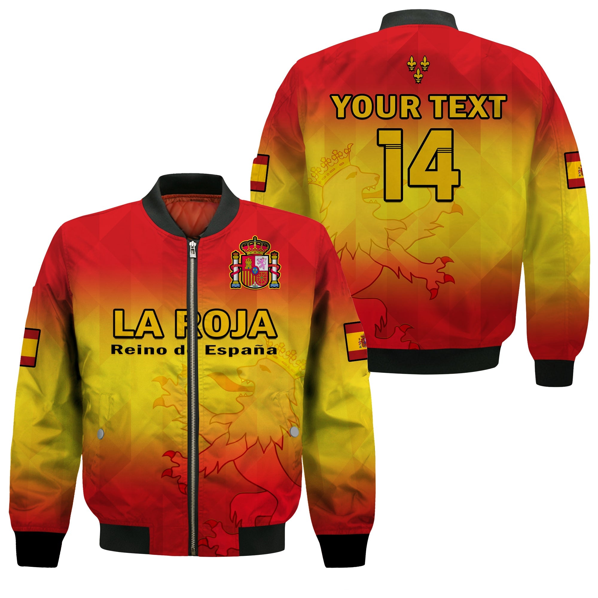 custom-text-and-number-spain-football-bomber-jacket-la-roja-world-cup-2022