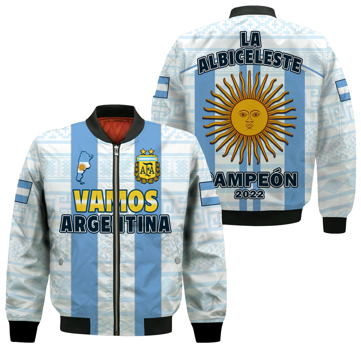 Argentina Football 2022 Bomber Jacket Vamos La Albiceleste - Wonder Print Shop