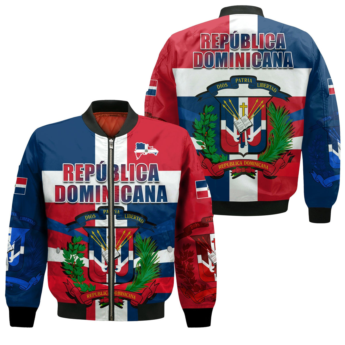Dominican Republic Bomber Jacket Dominicana Proud Style Flag LT13 - Wonder Print Shop