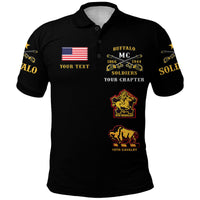 Custom Buffalo Soldiers Motorcycle Club Polo Shirt BSMC Original Style Black LT8 - Wonder Print Shop