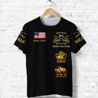 Custom Buffalo Soldiers Motorcycle Club BSMC T Shirt Original Style Black LT8 - Wonder Print Shop