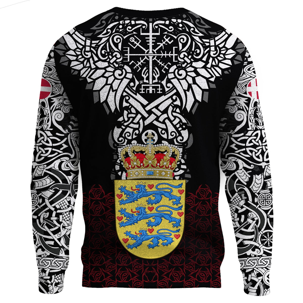 Viking Sweatshirt - Denmark Viking Symbol RLT12 - Wonder Print Shop