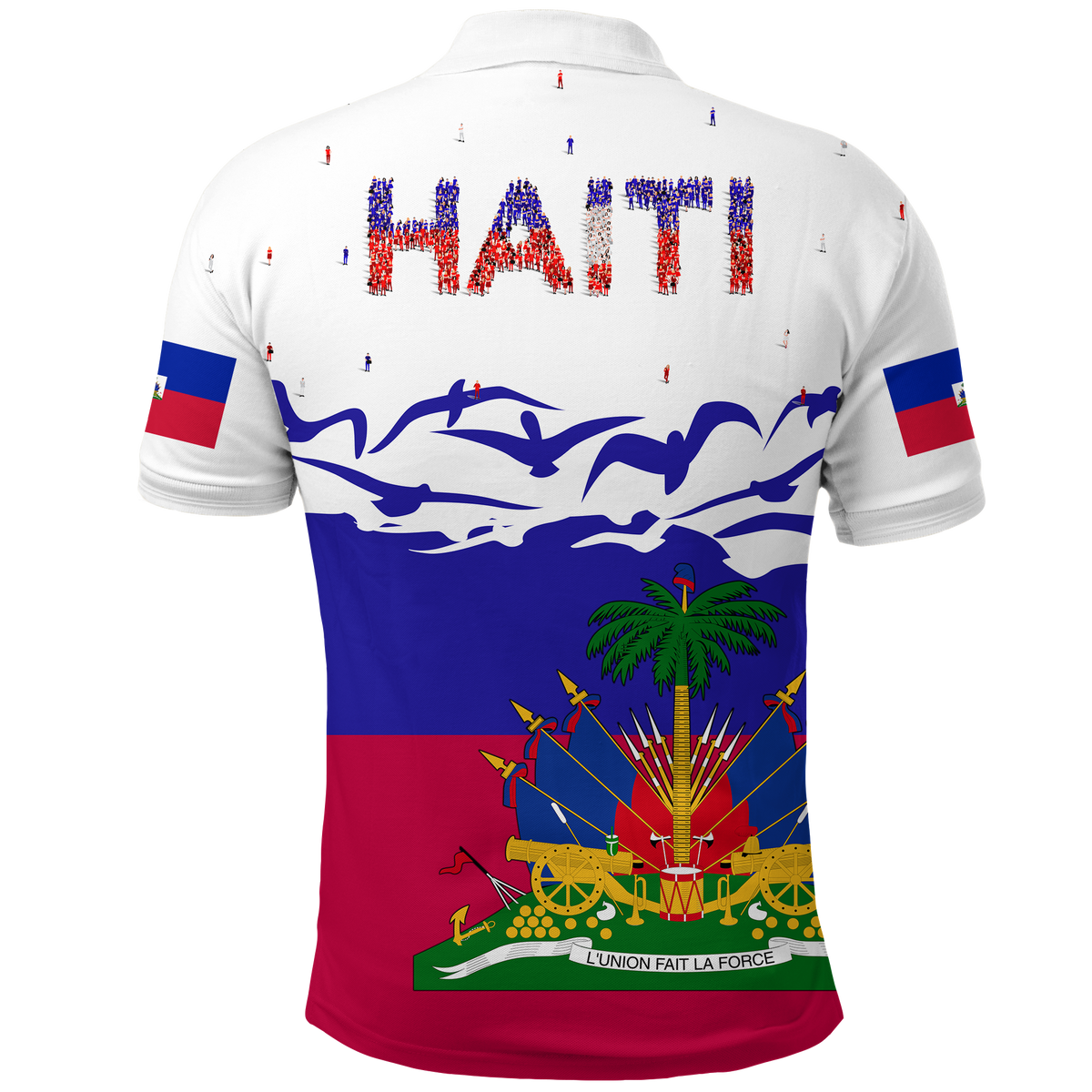 Haiti Happy Polo Shirt Independence Day LT2 - Wonder Print Shop