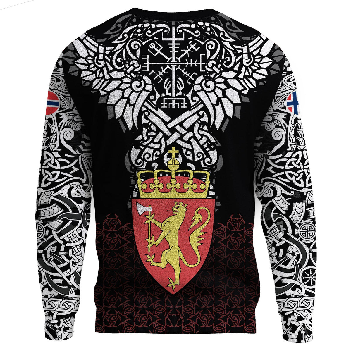 Viking Sweatshirt - Norway Viking Symbol RLT12 - Wonder Print Shop