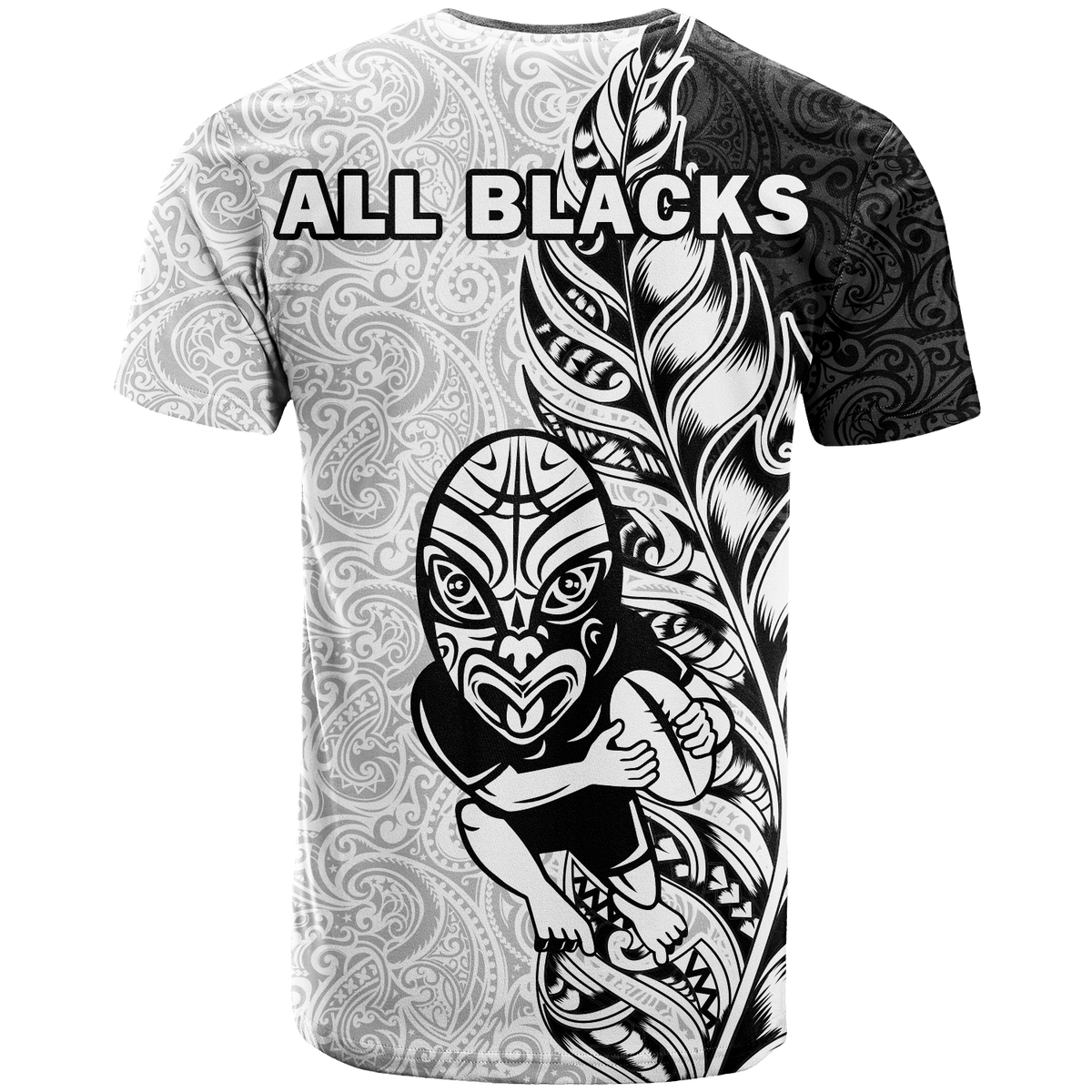 New Zealand Maori All Black Rugby T Shirt LT2 - Wonder Print Shop