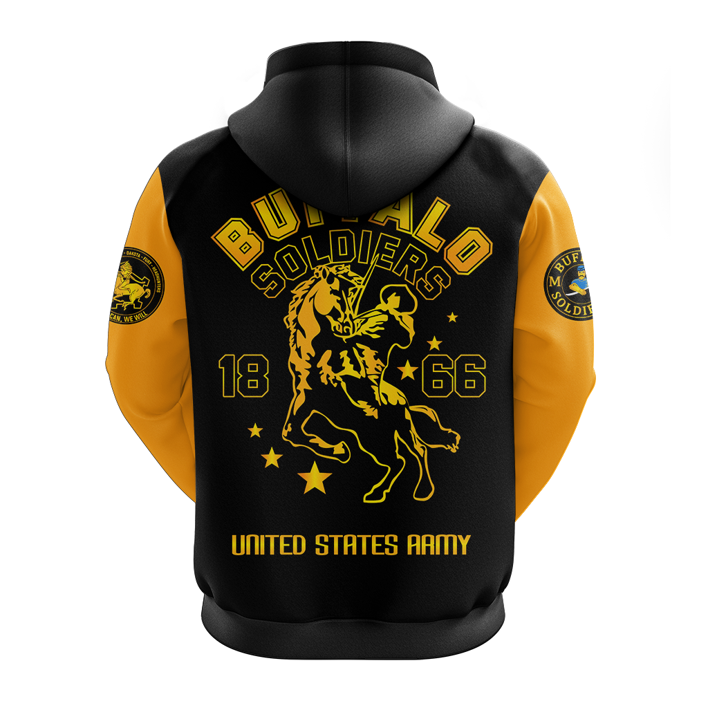 Buffalo Soldiers Hoodie African American Legend Of The Black Soldiers LT2 - Wonder Print Shop