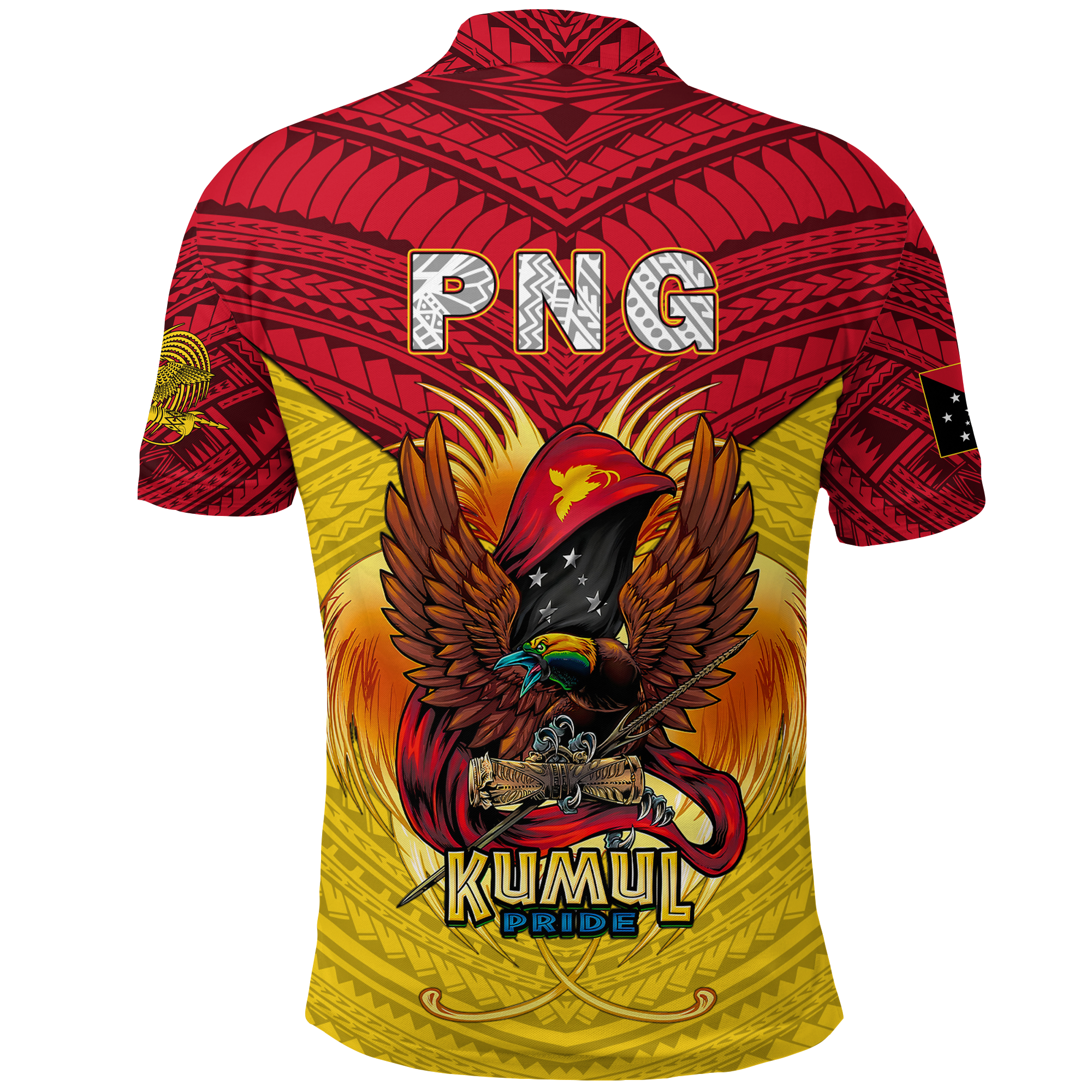 Papua New Guinea Rugby Kumul Pride Polo Shirt LT2 - Wonder Print Shop