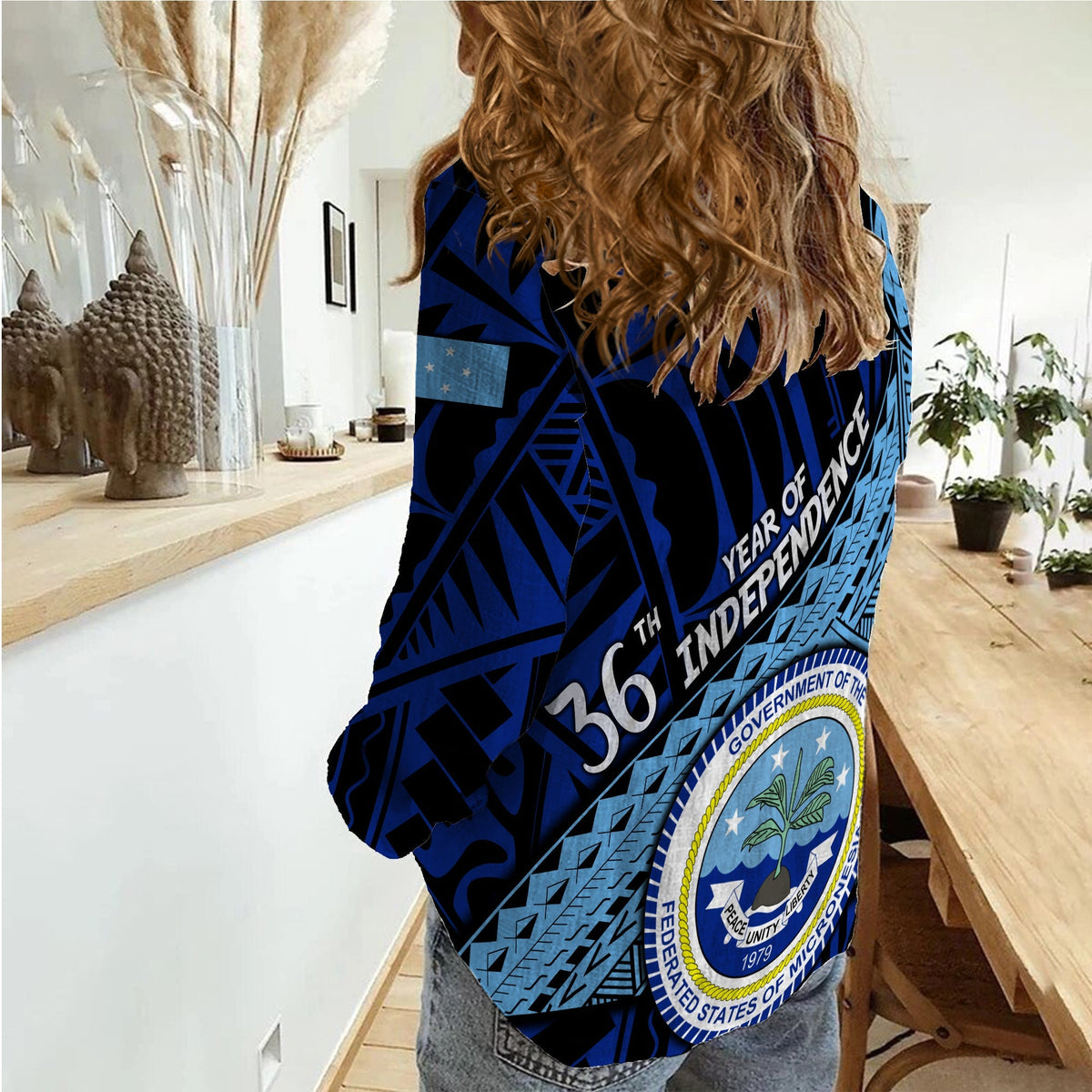 Custom Personalised FSM 36th Year Of Independence Women Casual Shirt LT2 - Wonder Print Shop