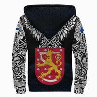 Viking Sherpa Hoodie - Finland Viking Symbol RLT12 - Wonder Print Shop