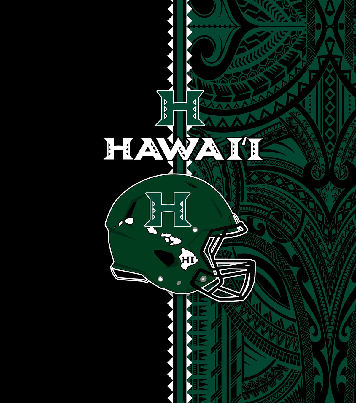 (Custom Personalised) Hawaii Kakau Warrior Football Women Tank Top LT12 - Wonder Print Shop