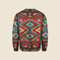 Red Pattern Native American 3D Sweatshirt LT10 - Wonder Print Shop