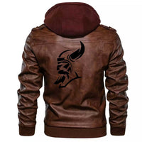 Viking Clothing Viking Barbarian Icon Zipper Leather Jacket RLT12 - Wonder Print Shop