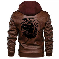 Viking Clothing Viking Barbarian To Tattoo Zipper Leather Jacket RLT12 - Wonder Print Shop