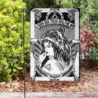 Viking Barbarian Woman Warrior In Skin Of Bear Garden Flag RLT12 - Wonder Print Shop