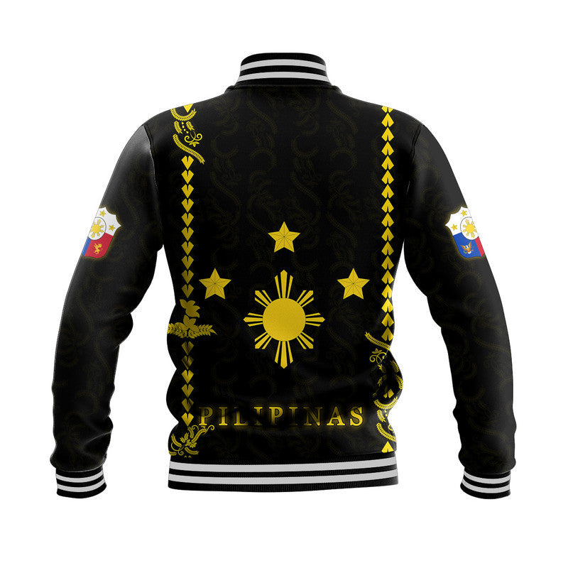 Philippines Baseball Jacket Pechera With Side Barong Patterns LT9 - Wonder Print Shop