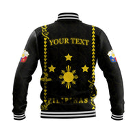 Custom Personalised Philippines Baseball Jacket Pechera With Side Barong Patterns LT9 - Wonder Print Shop