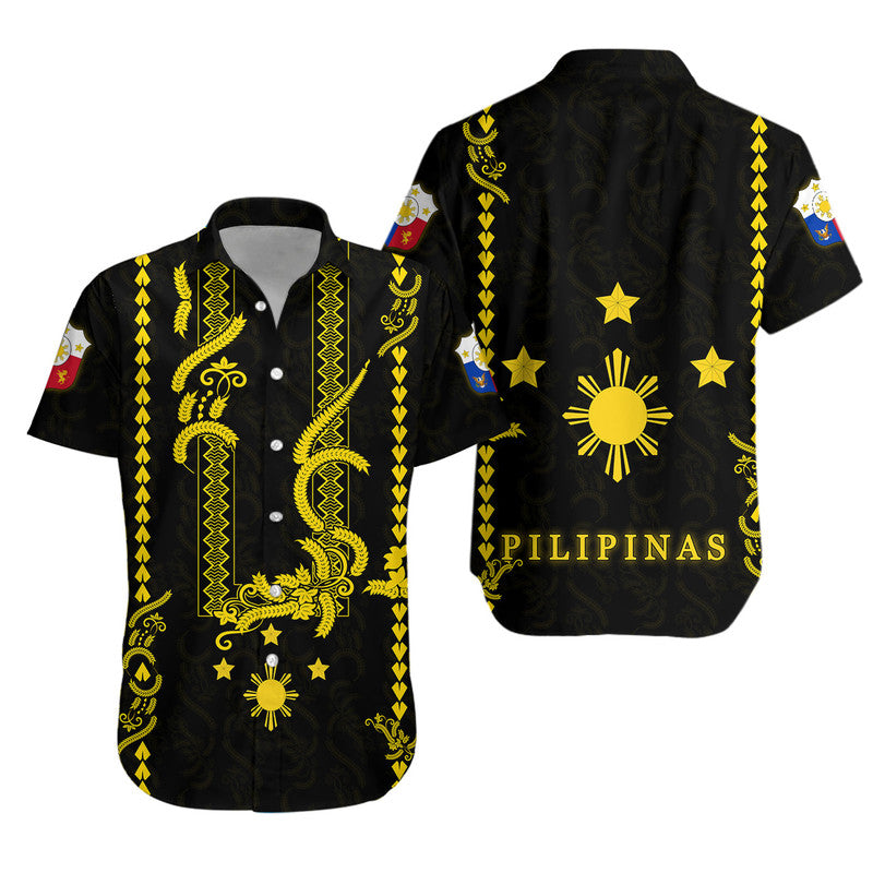 Philippines Matching Hawaiian Shirt And Dress Pechera With Side Barong Patterns LT9 - Wonder Print Shop