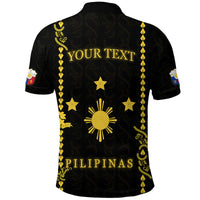 Custom Philippines Polo Shirt Pechera With Side Barong Patterns - Wonder Print Shop