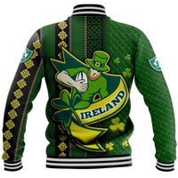 Ireland Celtic Knot Rugby Baseball Jacket Irish Gold and Green Pattern LT9 - Wonder Print Shop
