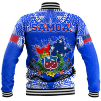Toa Samoa Polynesian Rugby Baseball Jacket Samoan Flag Blue Color LT9 - Wonder Print Shop