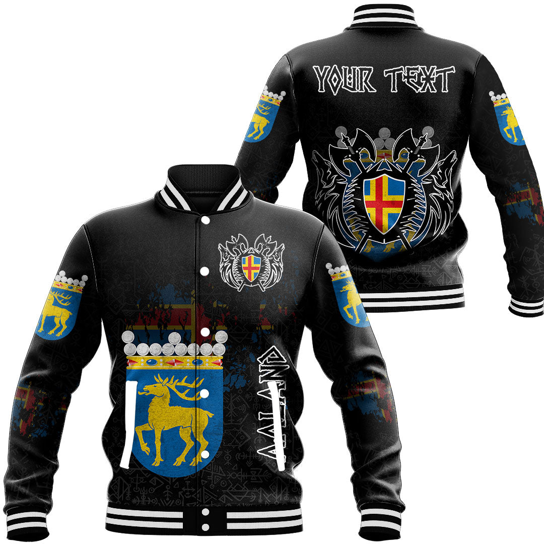 (Custom) Viking - land Flag and Map Baseball Jackets style Viking Geri and Freki RLT12 - Wonder Print Shop