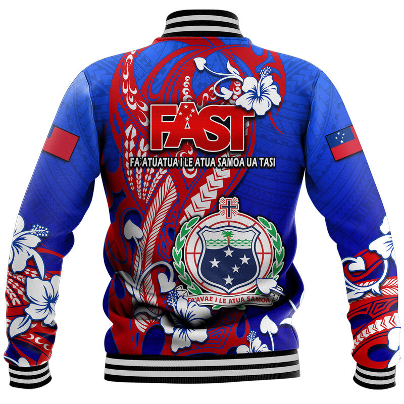 Special Samoa FAST Party Baseball Jacket Tribal Samoan Hibiscus Design LT9 - Wonder Print Shop