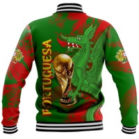 Portugal Football Baseball Jacket Dragon of Royal Arms During The Reign of Queen Maria II LT9 - Wonder Print Shop