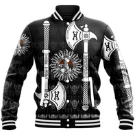 (Custom) Wonder Print Shop - Baseball Jacket Skull Warrior Dead Hero with Hammer RLT12 - Wonder Print Shop