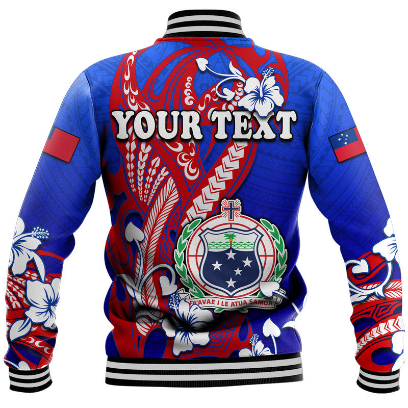 (Custom Personalised) Special Samoa FAST Party Baseball Jacket Tribal Samoan Hibiscus Design LT9 - Wonder Print Shop